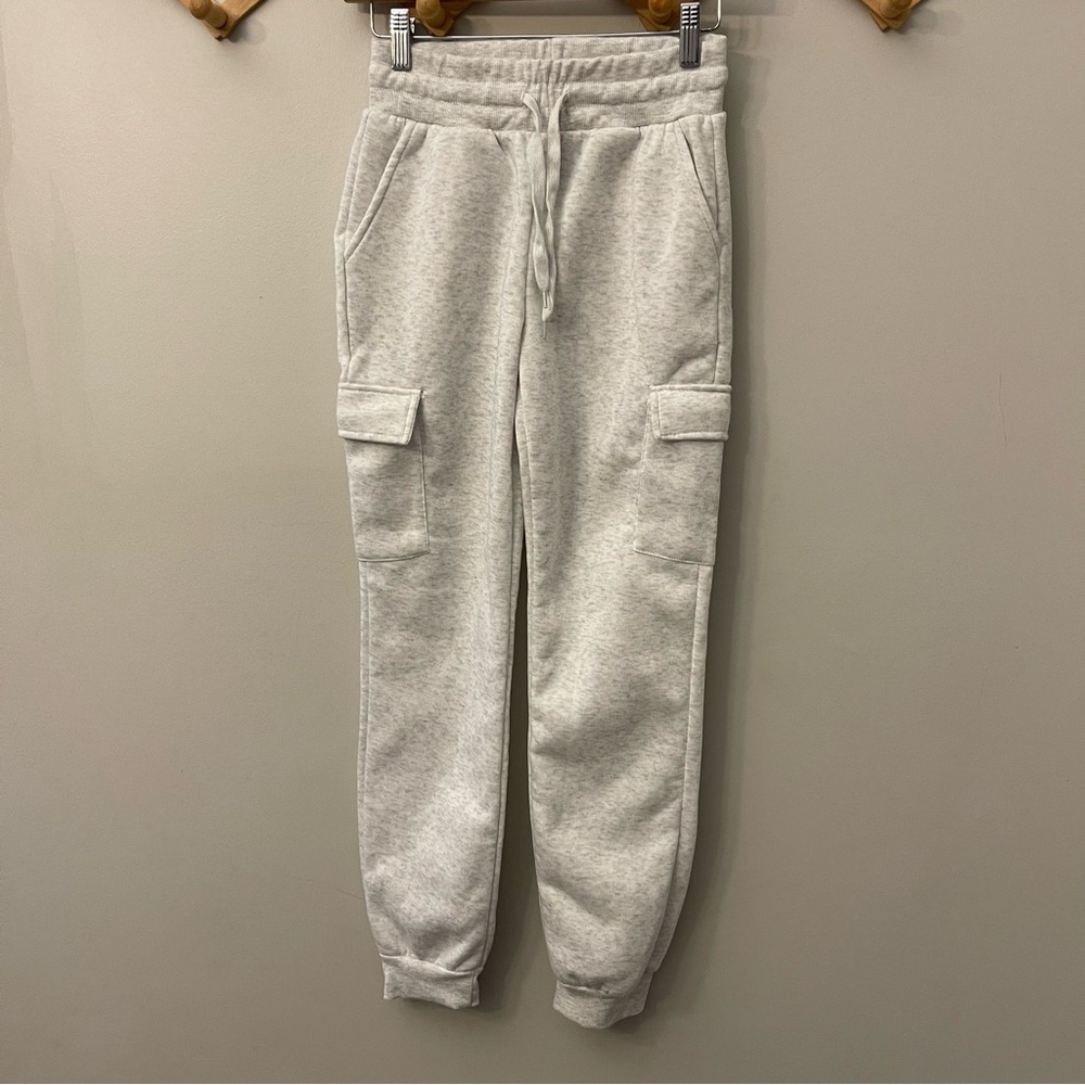Women's Light Gray Cargo Joggers